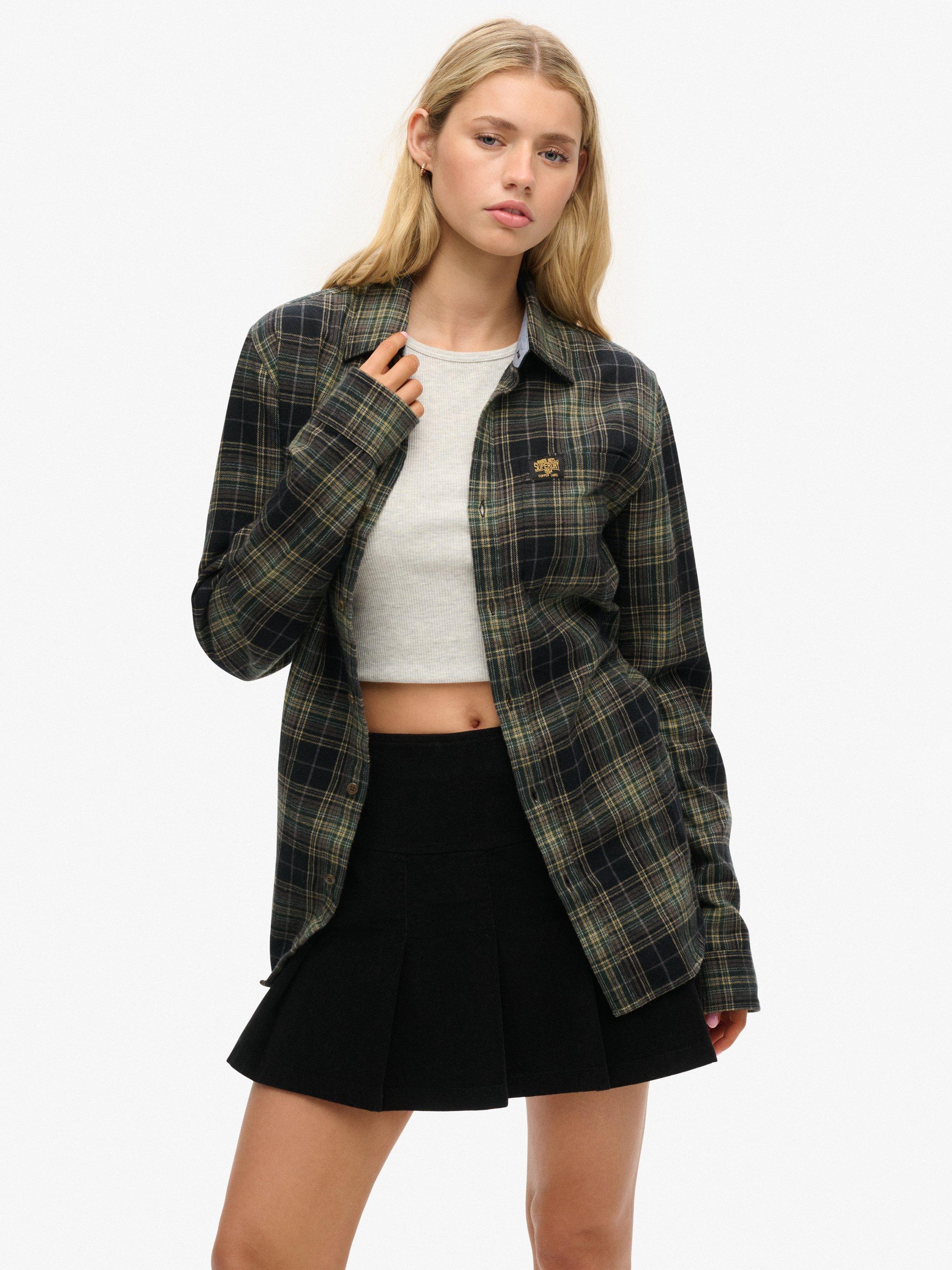 Product image 1 of 5, which shows Superdry Corduroy Pleated Mini Skirt, Bison Black, 10