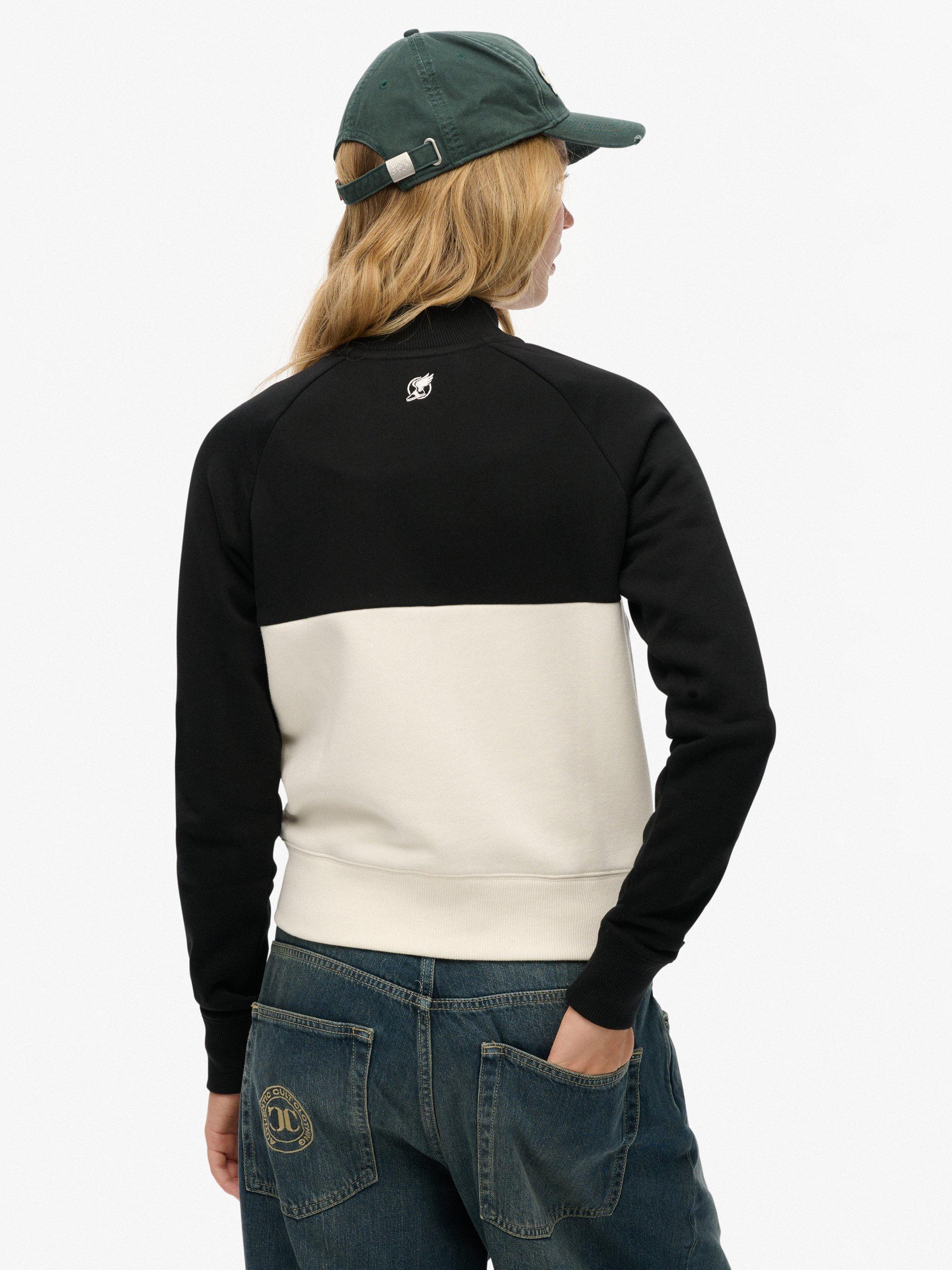 Product image 2 of 5, which shows Superdry Athletic Essentials Zip Through Track Top, Black, 10