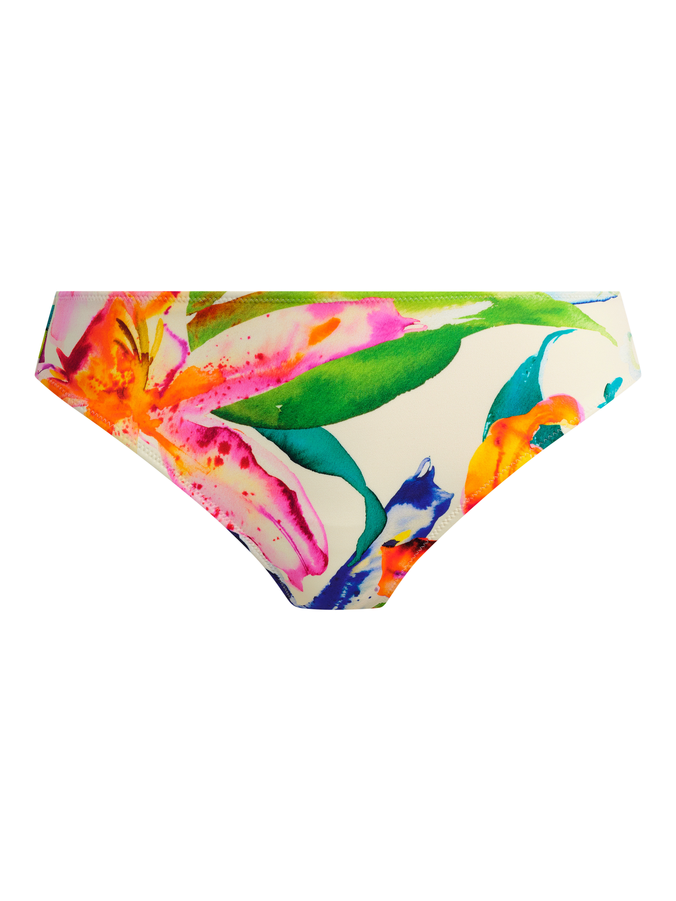 Product image 4 of 4, which shows Fantasie Iguazu Falls Mid Rise Bikini Bottoms, Multi, S