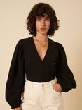 Nobody's Child Ria Peplum Hem Top, Black