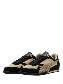 PUMA Bella Donna SD Suede Lace Up Trainers, Toasted Almond/Black - view 2, Toasted Almond/Black