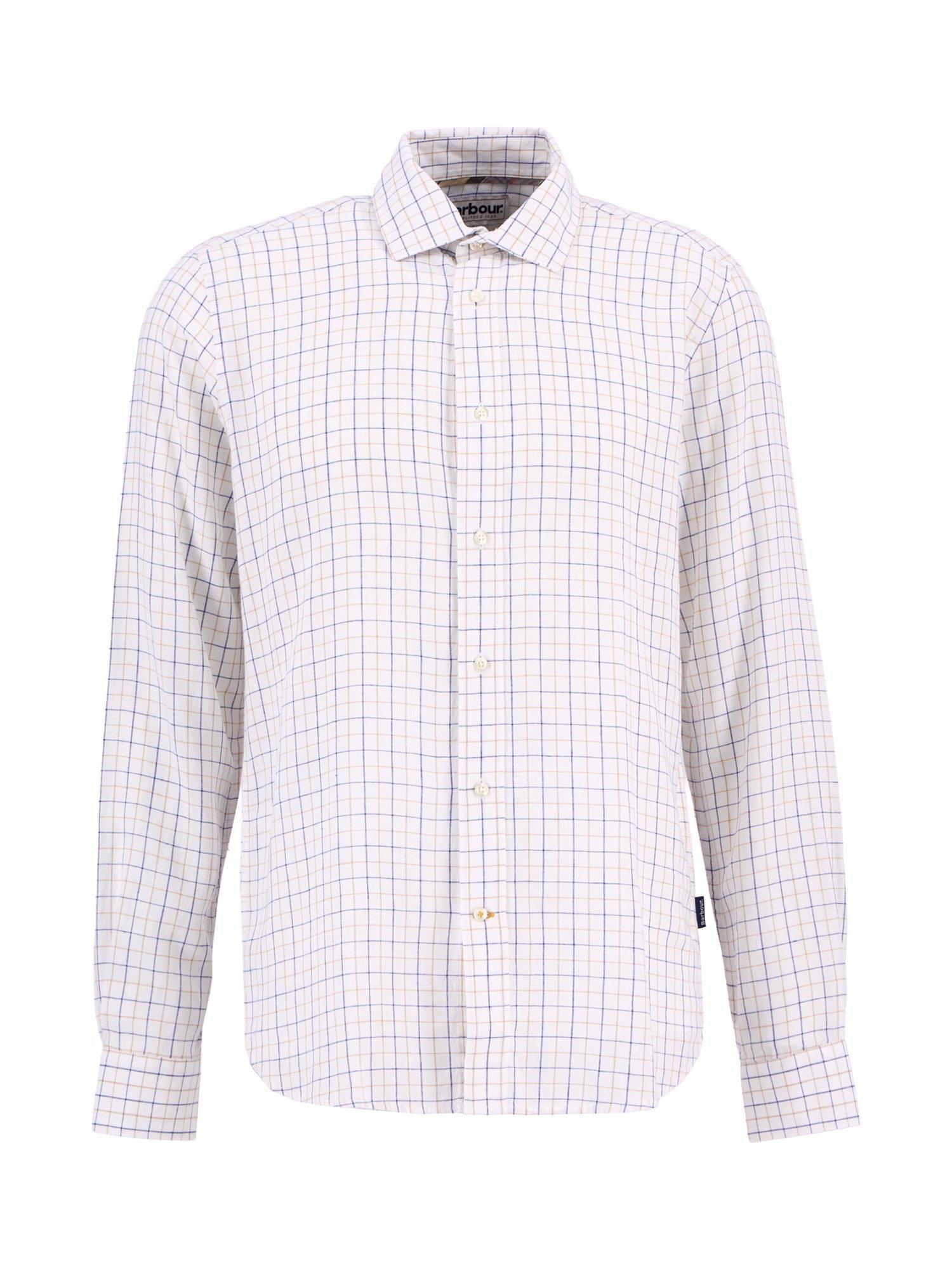 Product image 4 of 6, which shows Barbour Belleview Cotton Blend Regular Fit Check Shirt, White, S