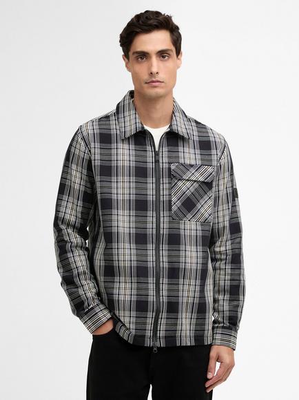 Barbour International Seafield Cotton Regular Fit Overshirt, Black, Black
