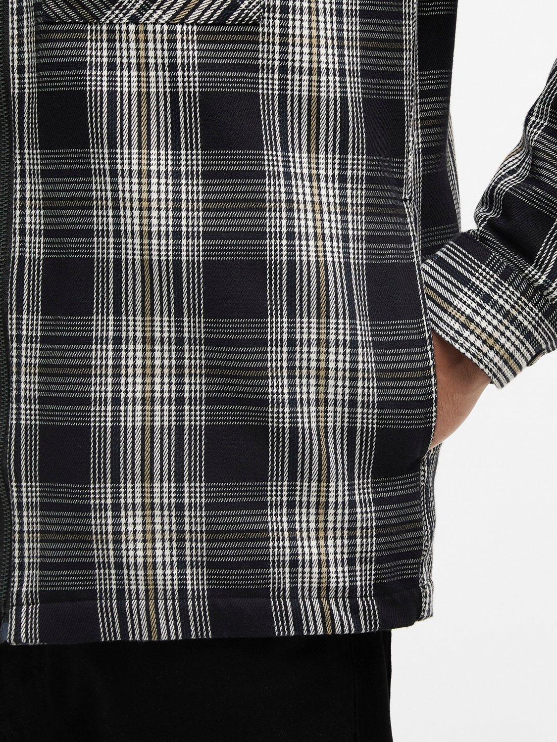 Product image 6 of 6, which shows Barbour International Seafield Cotton Regular Fit Overshirt, Black, S