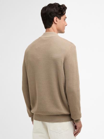 Barbour International Cotton Herring Half-Zip Jumper, Coriander - view 2, Coriander