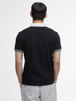 Barbour International Howall Cotton Regular Fit Short Sleeve Polo Shirt, Black - view 2, Black