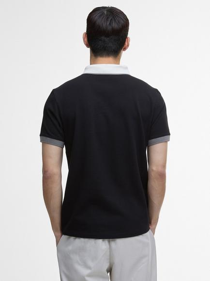 Barbour International Howall Cotton Regular Fit Short Sleeve Polo Shirt, Black - view 2, Black
