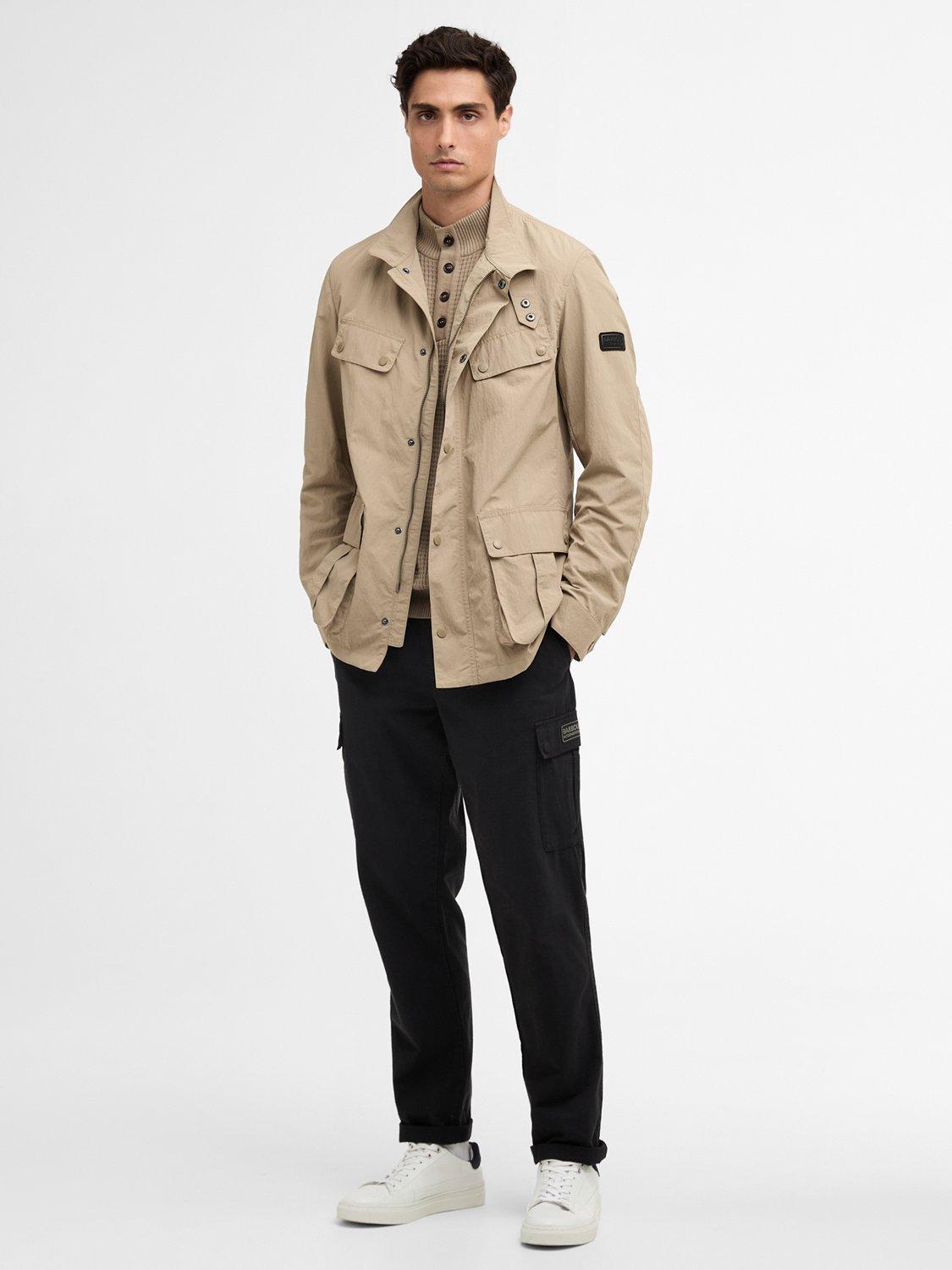 Product image 3 of 9, which shows Barbour International Duke Waxed Utility Jacket, Coriander, S
