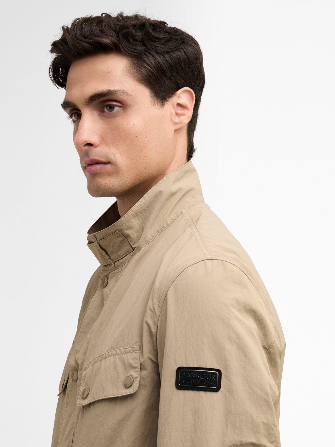 Product image 5 of 9, which shows Barbour International Duke Waxed Utility Jacket, Coriander, S