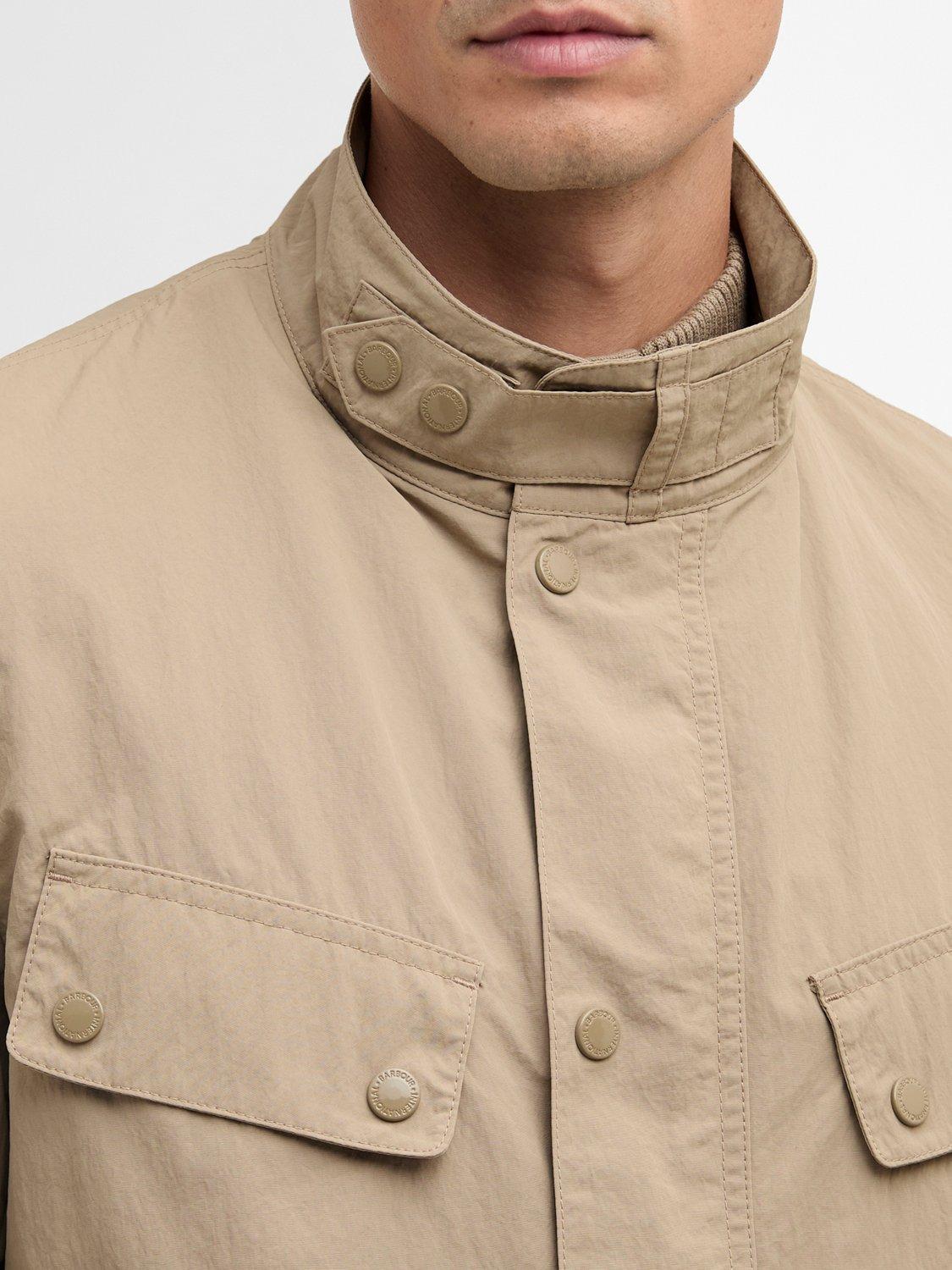 Product image 8 of 9, which shows Barbour International Duke Waxed Utility Jacket, Coriander, S