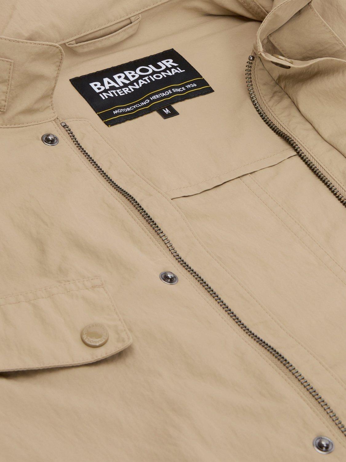 Product image 9 of 9, which shows Barbour International Duke Waxed Utility Jacket, Coriander, S
