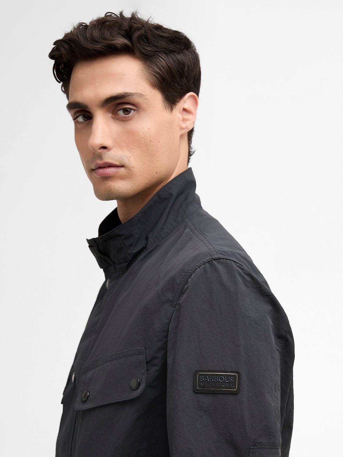 Product image 5 of 9, which shows Barbour International Modern Duke Showerproof Jacket, Black, S