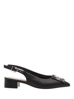 Paradox London Fortune Wide-Fit Embellished Court Shoes, Black, Black