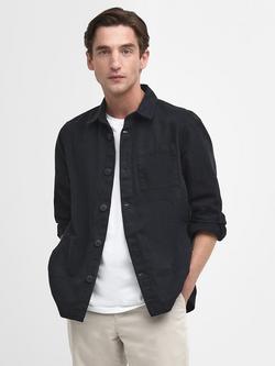 Barbour Cotton Regular Fit Washed Overshirt, Navy, Navy