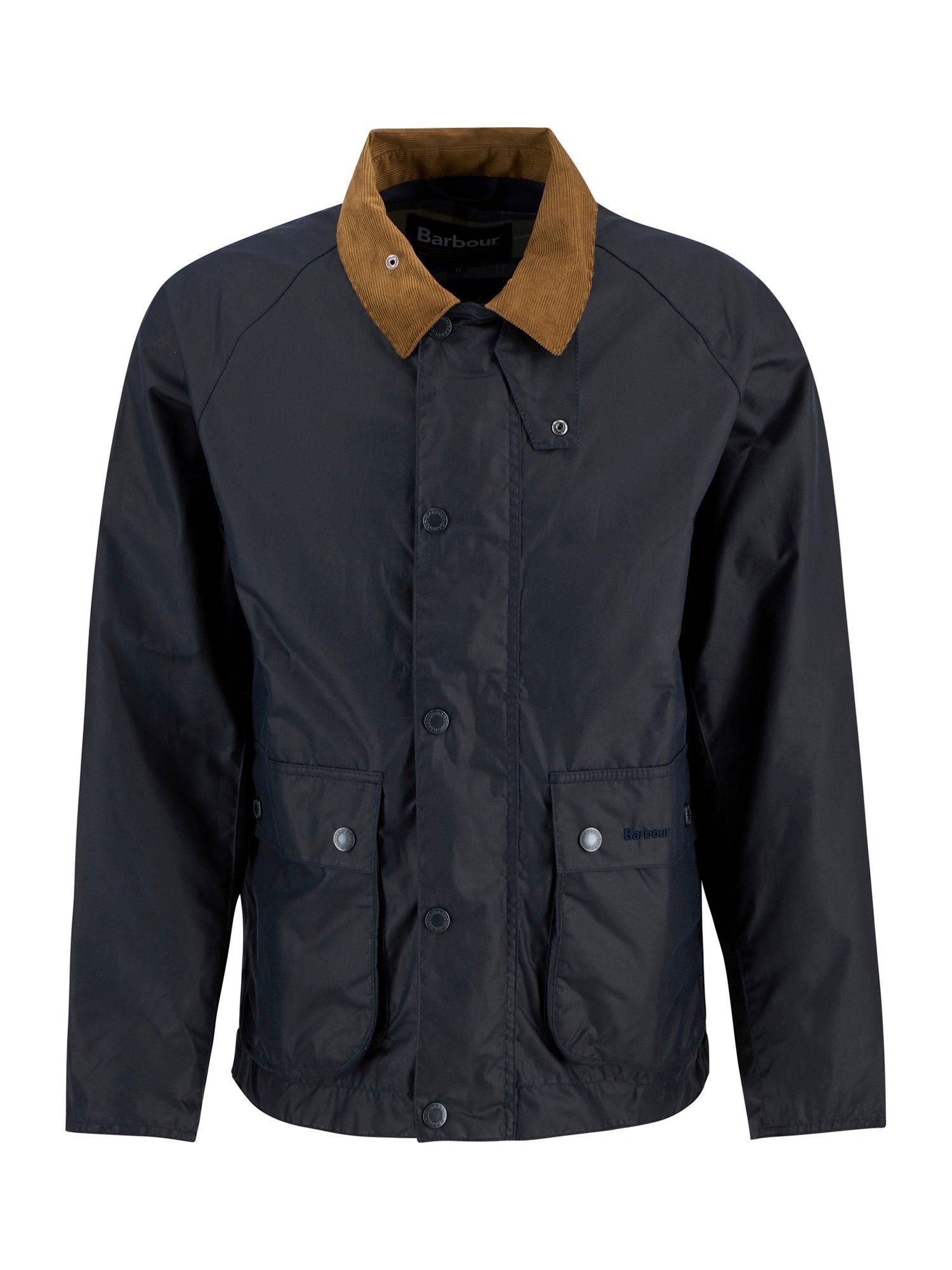 Product image 4 of 7, which shows Barbour Beadle Waxed Cotton Jacket, Navy/Highland, S