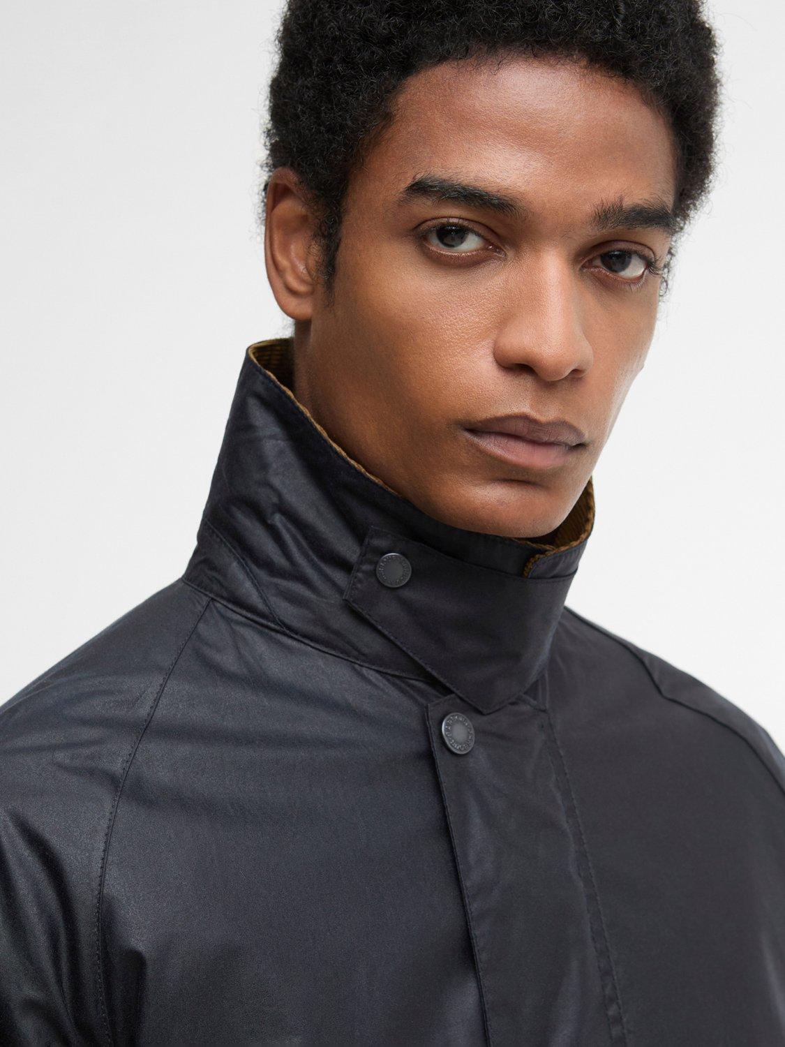 Product image 7 of 7, which shows Barbour Beadle Waxed Cotton Jacket, Navy/Highland, S