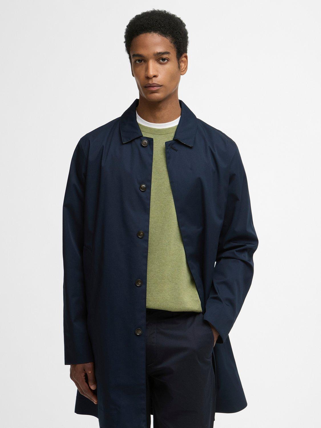 Product image 1 of 7, which shows Barbour Rokig Waterproof Mac, Navy/Highland, S