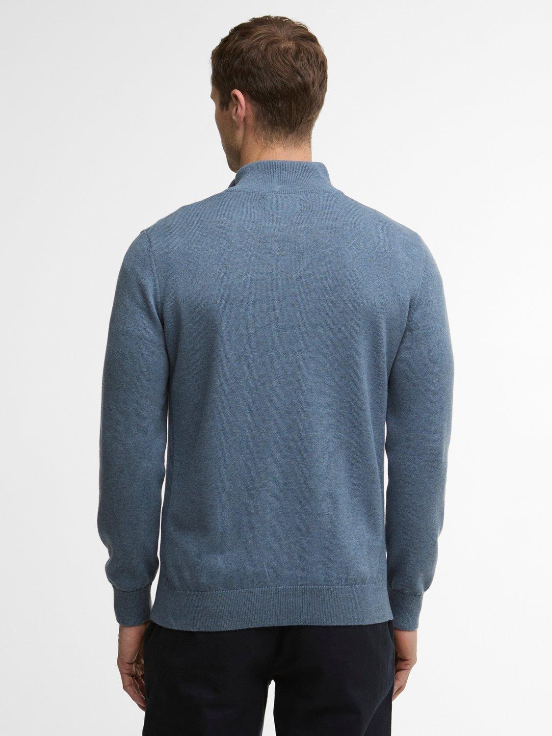Product image 2 of 5, which shows Barbour Cotton Half-Zip Jumper, Dusk Blue, S