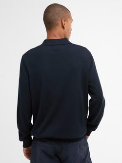 Barbour Pima Cotton Knit Polo Shirt - view 2, Navy
