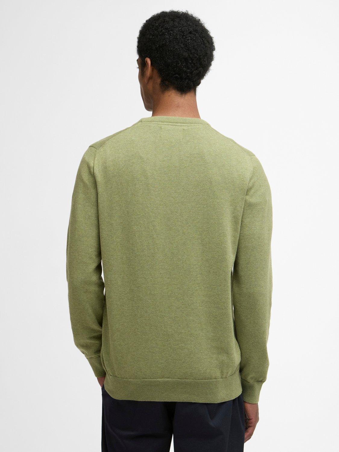 Product image 2 of 5, which shows Barbour Pima Cotton Sweater, Laurel Green, S