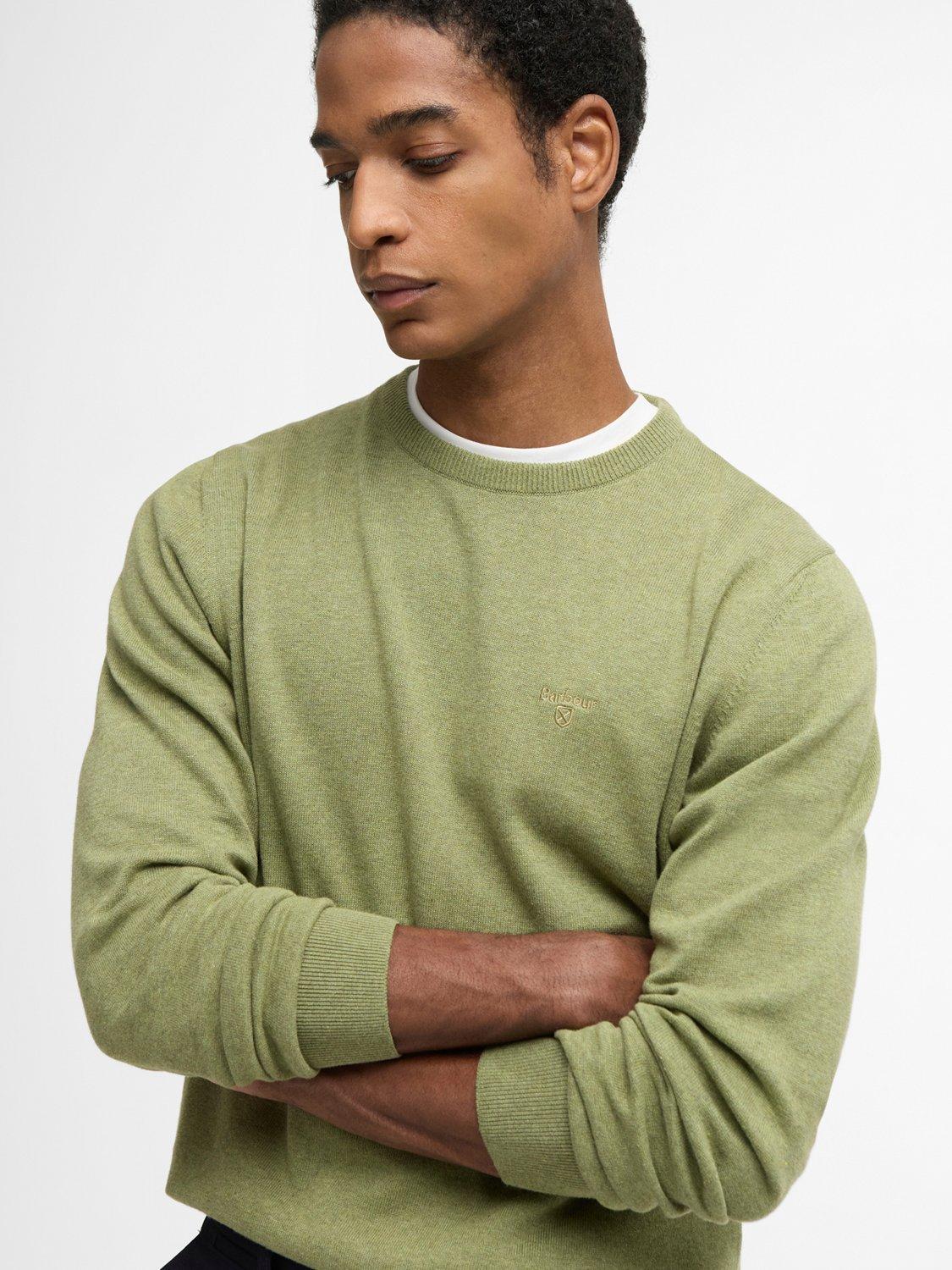 Product image 5 of 5, which shows Barbour Pima Cotton Sweater, Laurel Green, S