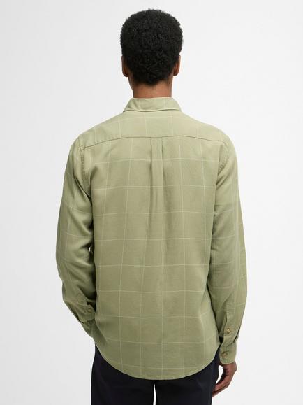 Barbour Citywell Cotton Blend Regular Fit Tattershall Check Shirt, Sea Green - view 2, Sea Green