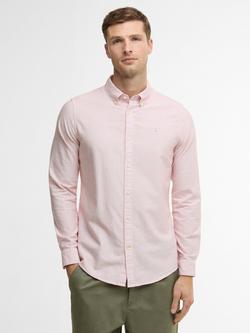 Barbour Cotton Tailored Fit Stripe Oxford Shirt, Red, Red