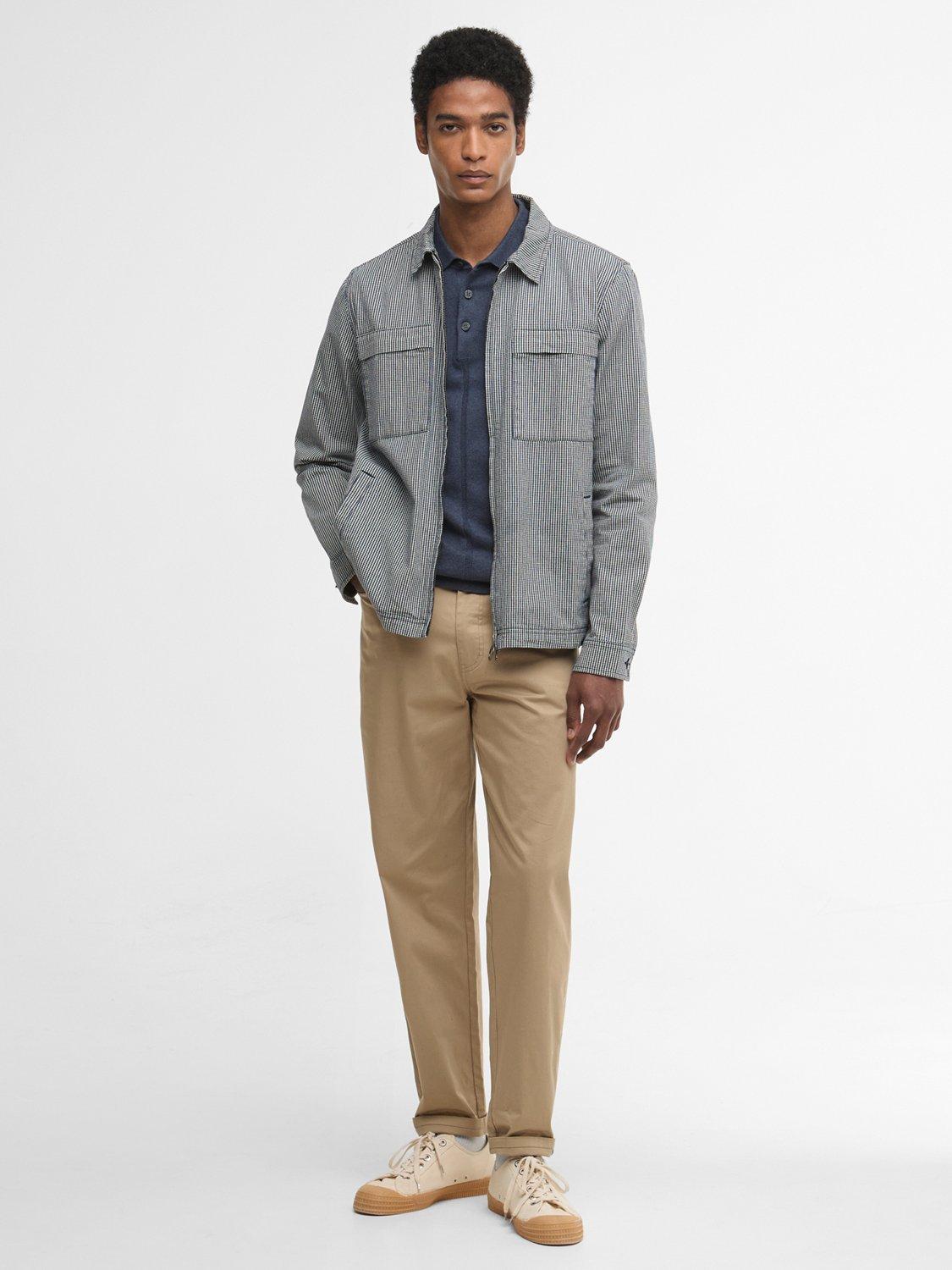 Product image 3 of 11, which shows Barbour Willowburn Cotton Regular Fit Gingham Overshirt, Navy, S