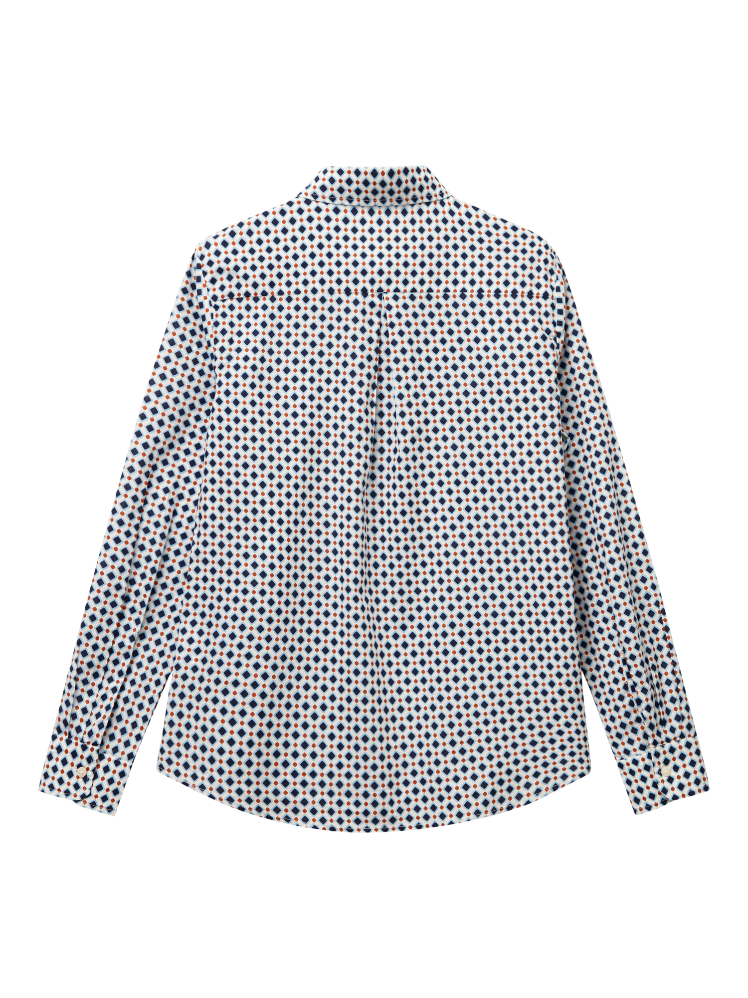 Product image 4 of 4, which shows Benetton Geometric Long Sleeve Shirt, Cream/Multi, XS