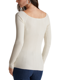 Benetton Boat Neck Jumper - view 2, White