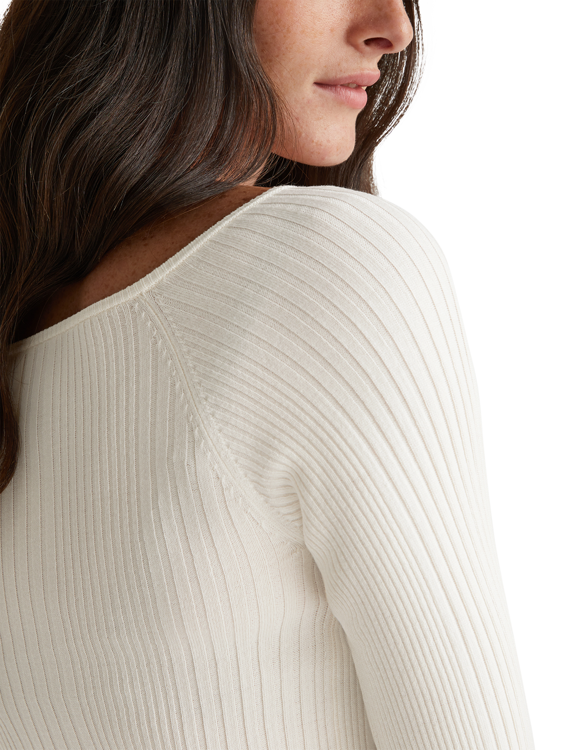 Product image 3 of 5, which shows Benetton Boat Neck Jumper, White, S