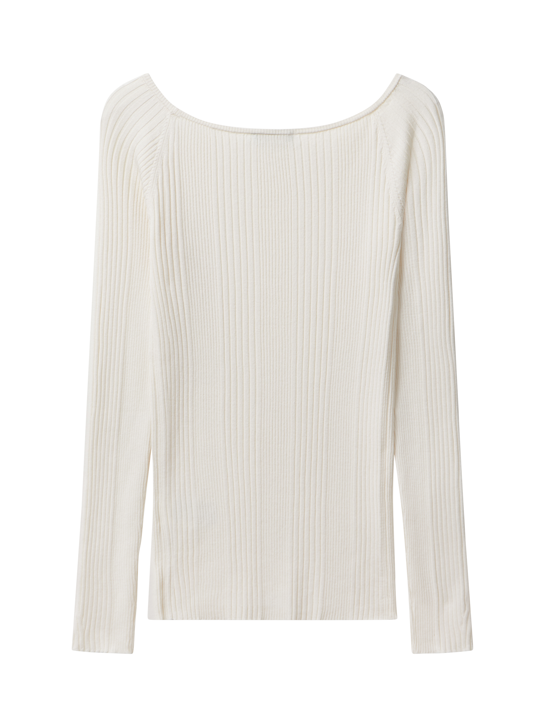 Product image 5 of 5, which shows Benetton Boat Neck Jumper, White, S