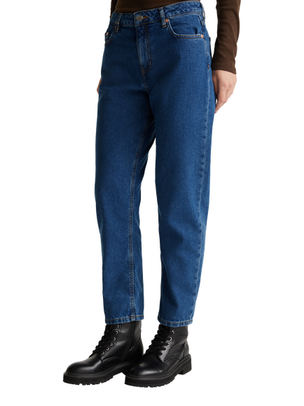 Benetton Mid Rise Mom Fit Jeans, Mid Blue, Mid Blue