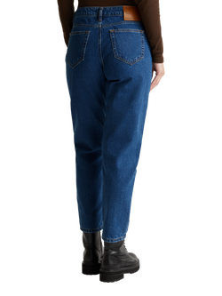 Benetton Mid Rise Mom Fit Jeans, Mid Blue - view 2, Mid Blue