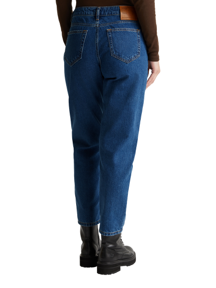Benetton Mid Rise Mom Fit Jeans, Mid Blue - view 2, Mid Blue
