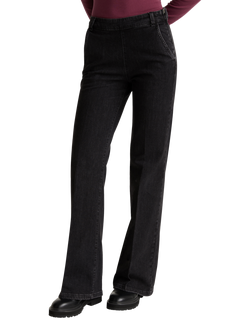 Benetton Mid Weight Stretch Flared Jeans, Black, Black