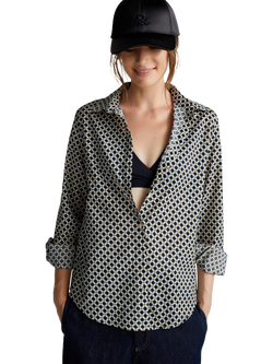 Benetton Geometric Long Sleeve Shirt, Multi, Multi