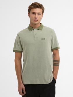 Barbour International Textured Polo Shirt, Burnt Olive, Burnt Olive