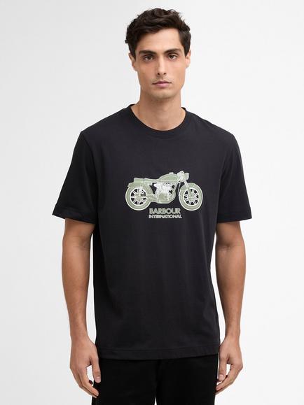 Barbour International Piston T-Shirt, Black, Black