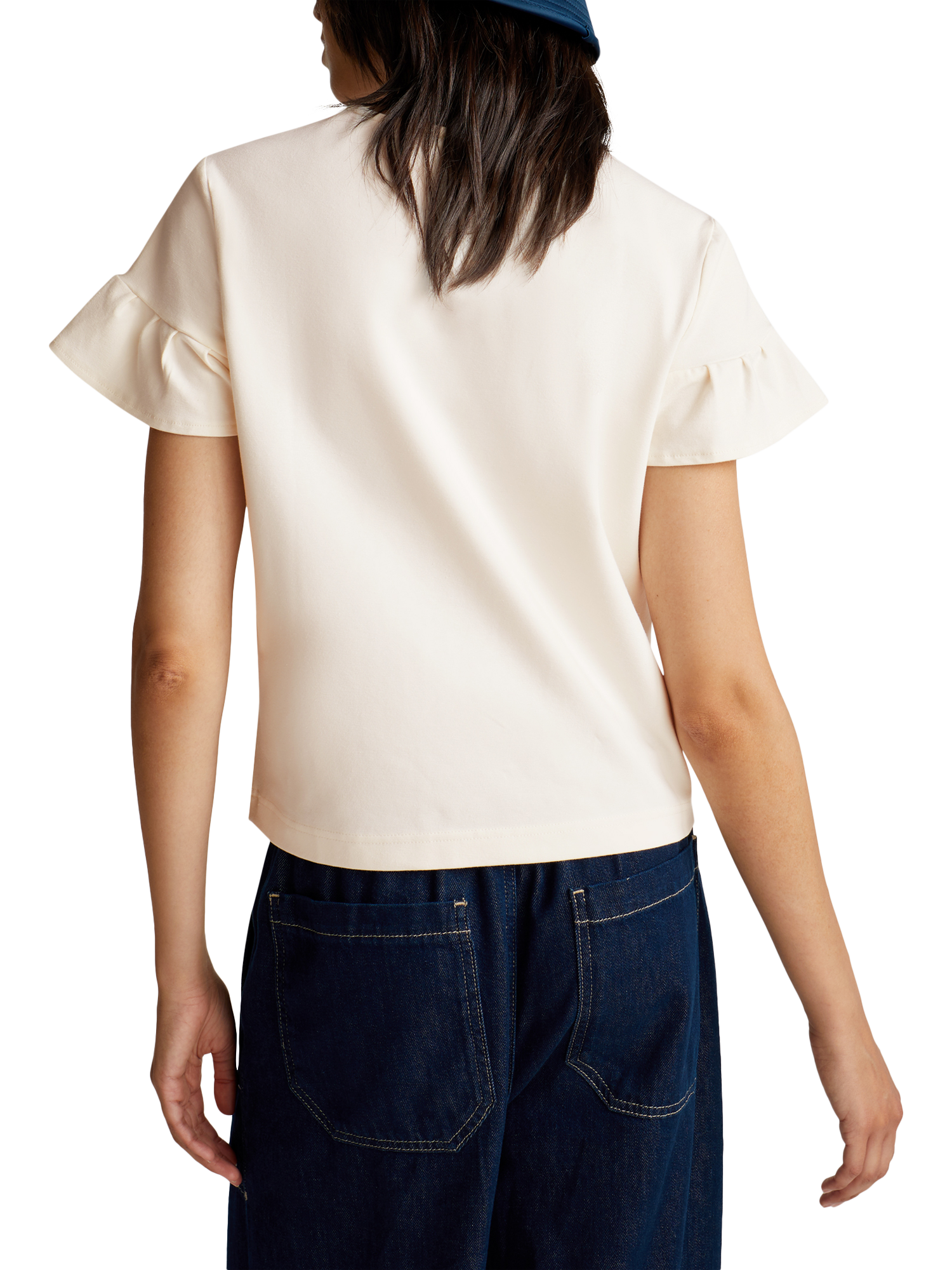 Product image 2 of 4, which shows Benetton Short Sleeve T-Shirt, White, XS