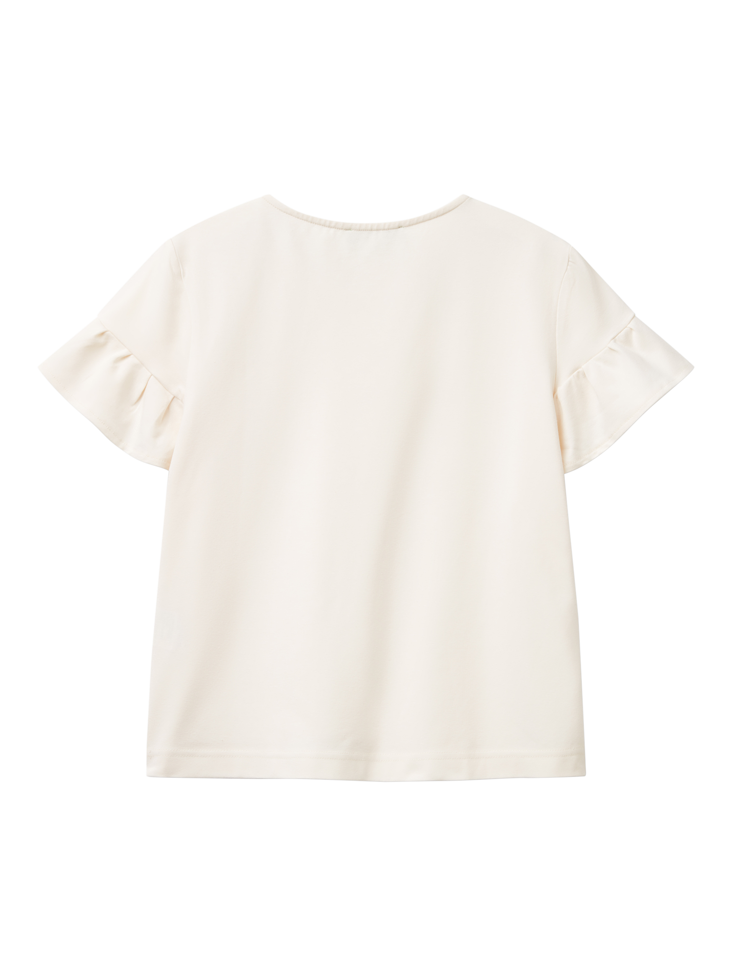 Product image 4 of 4, which shows Benetton Short Sleeve T-Shirt, White, XS