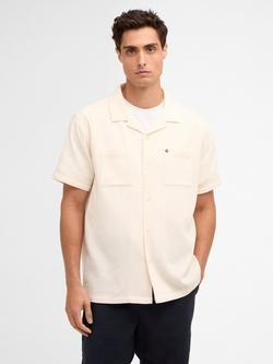 Barbour International Wayback Waffle Cotton Short Sleeve Shirt, Whisper White, Whisper White