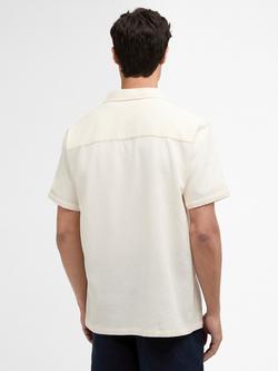 Barbour International Wayback Waffle Cotton Short Sleeve Shirt, Whisper White - view 2, Whisper White