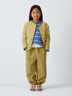 John Lewis Kids' Floral Knit Tank Top, White, Blue - view 2, White, Blue