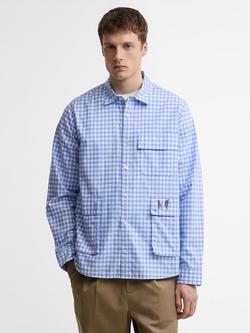 Barbour Paul Smith Swale Cotton Gingham Check Shirt, Mid Blue, Mid Blue