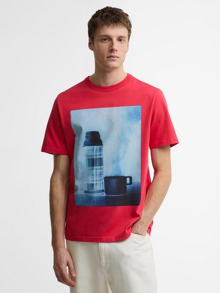 Barbour Paul Smith Loves Barbour Crosby Cotton Graphic Print T-Shirt, Winterberry, Winterberry