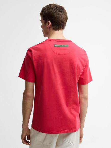 Barbour Paul Smith Loves Barbour Crosby Cotton Graphic Print T-Shirt, Winterberry - view 2, Winterberry