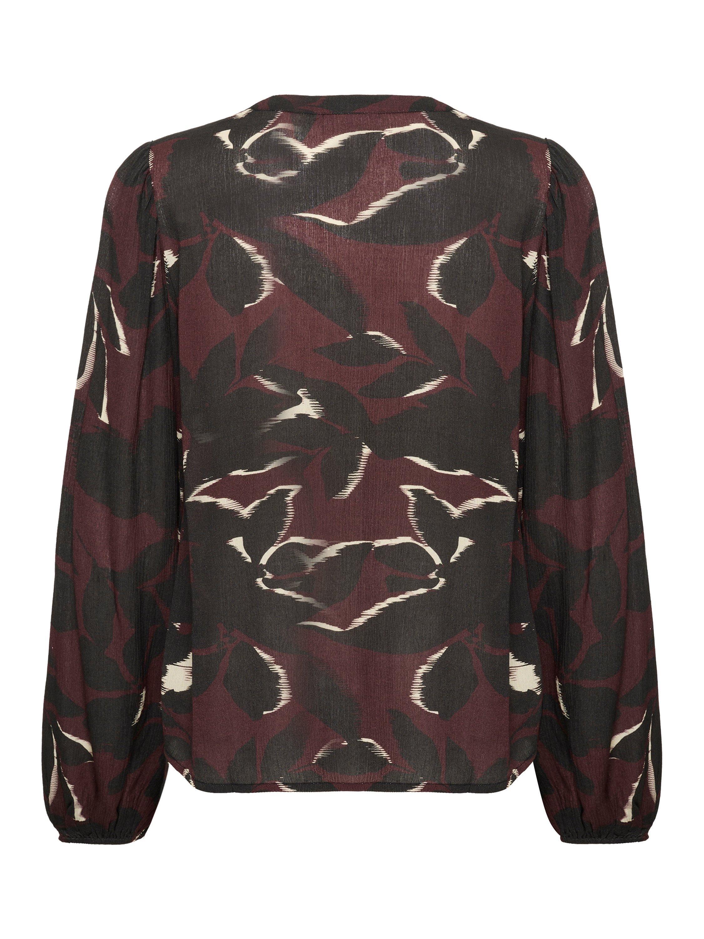 Product image 6 of 6, which shows KAFFE Beate Amber Floral Top, Wine/Black, 8