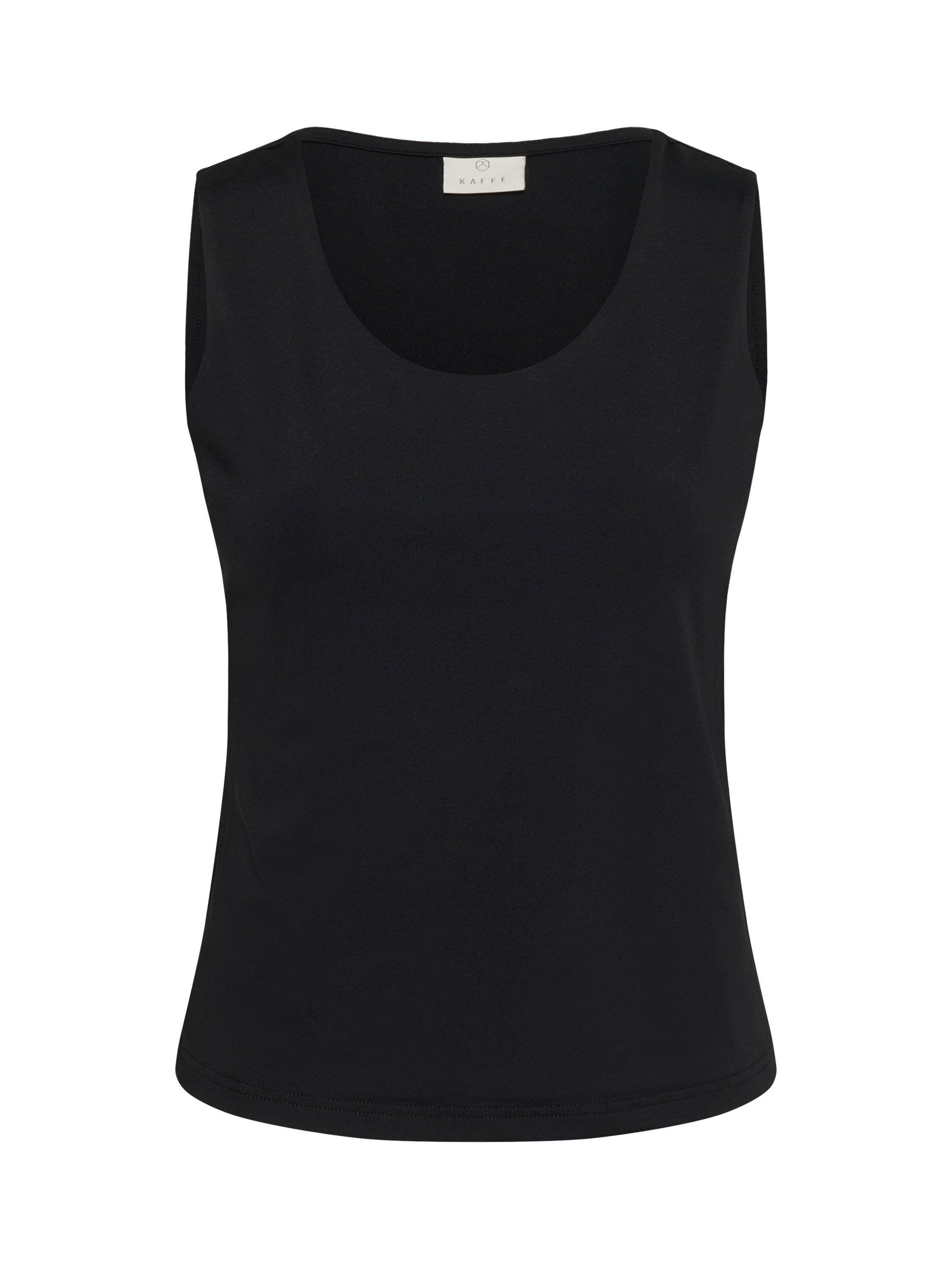 Product image 5 of 6, which shows KAFFE KAarina Sleeveless Top, Black Deep, XS