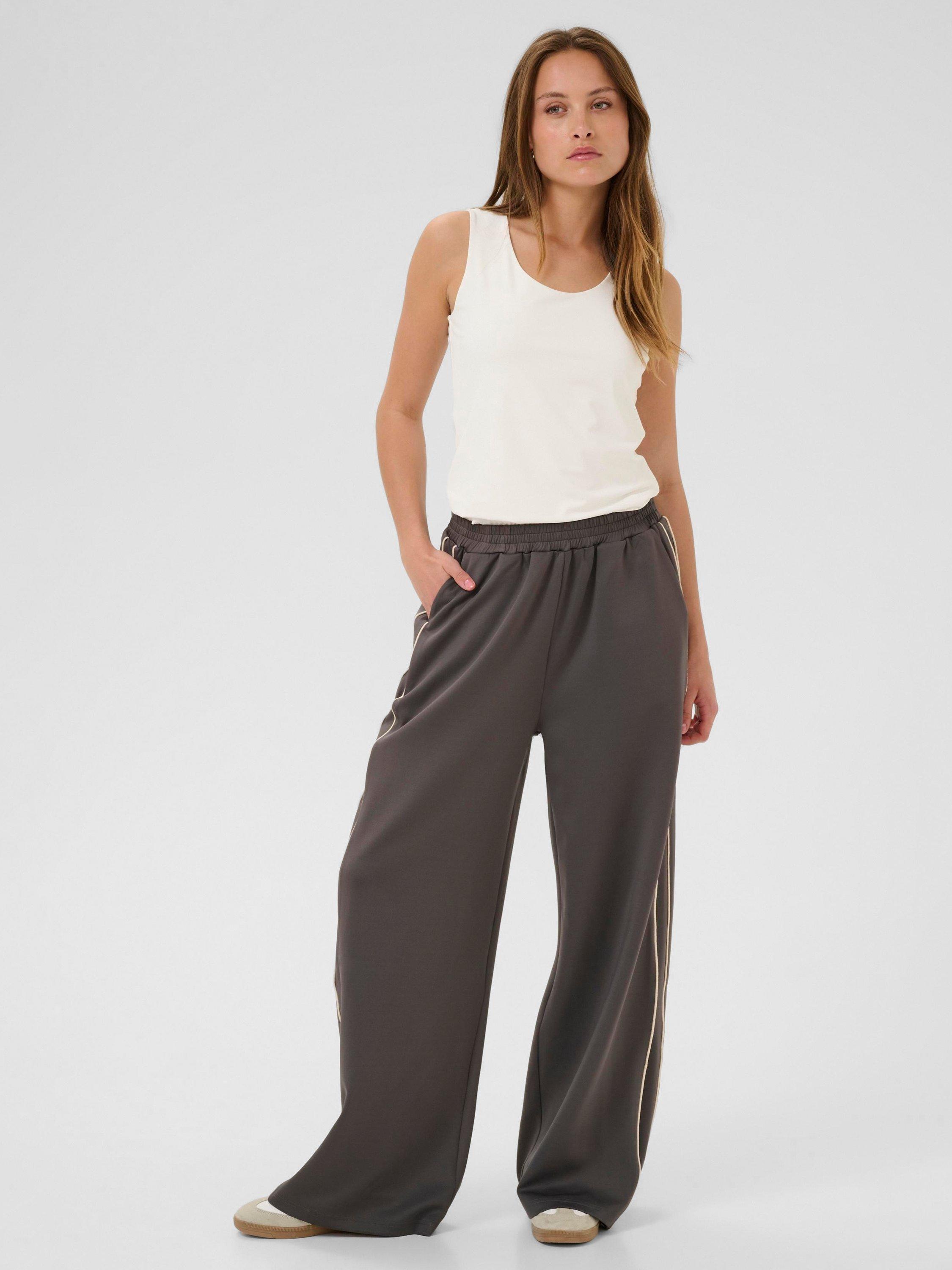 Product image 3 of 6, which shows KAFFE KAarina Sleeveless Top, Chalk, XS